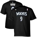 NBA adidas Ricky Rubio Minnesota Timberwolves #9 Net Number Player T-Shirt - Black