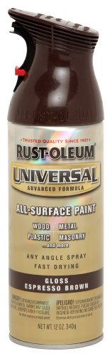 Rust-Oleum 245215 Universal Advance Formula Spray Paint, Gloss Espresso Brown, 12-Ounce