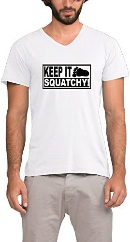 Keep It Squatchy Men V Neck Short Sleeve Shirt