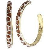 Kenneth Jay Lane White And Brown Enamel Giraff
