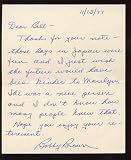 1977 Bobby Brown Yankees Handwritten Signed Letter Marilyn Monroe Content - MLB Cut Signatures