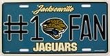 Jacksonville Jaguars #1 Fan NFL Football License Plate Plates Tag Tags auto vehicle car front