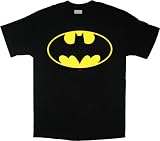 DC Comics Batman Original Yellow Logo Black T-Shirt Tee