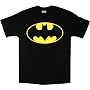 DC Comics Batman Original Yellow Logo Black T-Shirt Tee