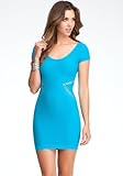 bebe Diamond Side Slash Detail Dress Tubular Caribbean Sea-p/s
