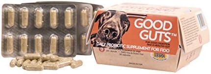 Probiotics for Dogs - Good Guts by Fidobiotics - Helps With Digestion Doggy Gas and Wellness Best Dog Probiotic on the Market!
