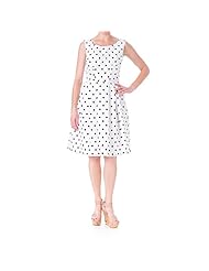 Polka Dot Print Cocktail Pleated Party Dress 