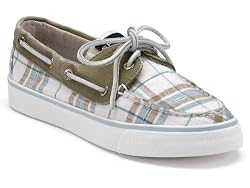 Sperry Women's Bahama 2-Eye Shoes Khaki Plaid/Chino