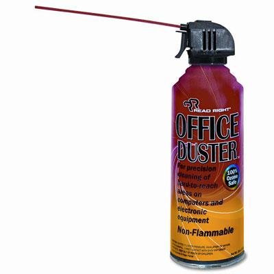 New Read Right Officeduster Gas Duster 10oz Can Disposable Nonflammable 5inch Extension Wand