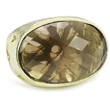 SHEILA FAJL Smokey Quartz 18k Gold-Plated Ring