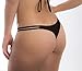 Coqueta Swimwear Sexy Teeny Mini Brazilian Bikini Thong Swimsuit Bottom BLACK