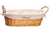 Premier Housewares Wicker Bread Basket with Natural Inner