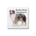 Australian Shepherd Rubber Square Coaster (4 pack)