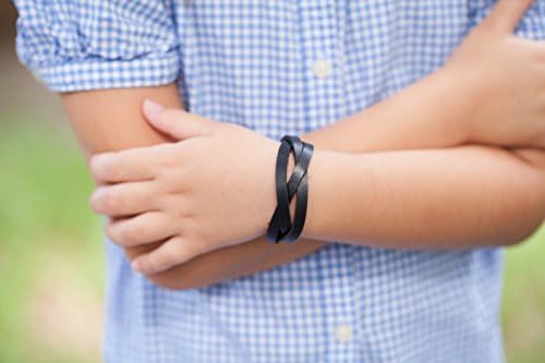 Child's Black Extra Small Braided Diffuser Bracelet (Essential Oils)