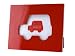 Photo frame Car Icon wood red