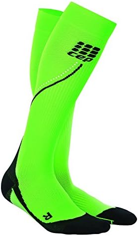 CEP Men's Progressive+ 2.0 Compression Run Socks (Size V (Calf 18-20-Inch), Flash Green)