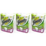 BOUNTY バウンティキッチンペーパー 140シート 12ロール 3袋大容量セット 合計36ロール 2枚重ねキルト加工 モダンプリント バウンティー ペーパータオル