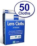 50 Ct - Zeiss Pre-Moistened Lens Cleaning Cloths for Cameras, Microscopes, Glasses