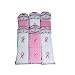 Lot Of 12 Pink Ribbon Breast Cancer Awareness Athletic Sports Wristbands Wrist Bands