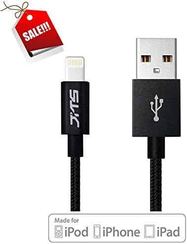 JITS Iphone Charge [Apple MFi Certified] Lightning Cable for IPhone 6s 6 Plus 5s 5c 5, iPad Pro, Air 2, iPad mini 4 3 2, iPod touch 5th gen / 6th gen / nano 7th gen [ 1 Meters] (Black)