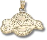 Milwaukee Brewers Giant 2 1/8 W x 1 1/8 H Brewers Logo Pendant - 14KT Gold Jewelry