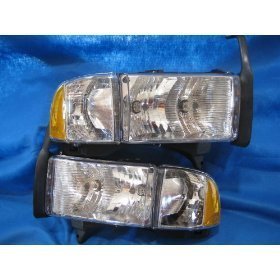 1999-2001 DODGE RAM HEADLIGHT RAM 99-01 SPORT COMBO COMPLETE SET: LEFT & RIGHT HEADLAMP ASSEMBLIES