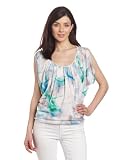 41DviZBDyiL. SL160  Calvin Klein Jeans Womens Drape Front Tee
