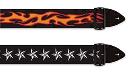 Guitar Straps - Flames and Stars - 2-Pack