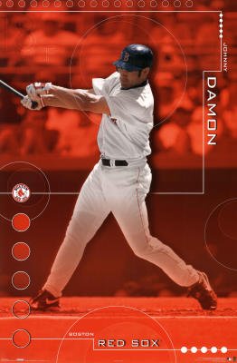 (23x34) Johnny Damon Boston Red Sox Sports Poster Print