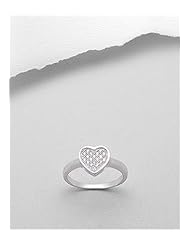Heart CZ Ring In 92.5 Sterling Silver