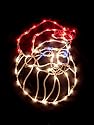 16" Lighted Santa Claus Face Christmas Window Silhouette Decoration