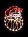 16" Lighted Santa Claus Face Christmas Window Silhouette Decoration