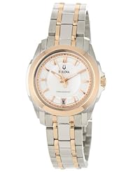 Bulova Womens 98M106 Precisionist Rose and Stainless-Steel Two-Tone Watch