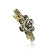 Glass Crystal Bronze Flower Hair Accessory Barrette Clip Fashion