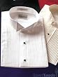 1/4 Inch Pleat Boy's Wing Collar Tuxedo Shirt - Available White, Ivory and Black
