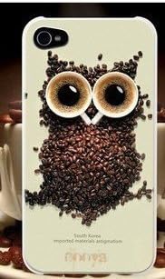 Buy World High Quality Owls White Black Coffee Cup Aluminum Hard Case for iPhone 4/4S