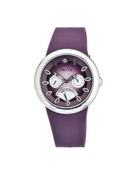 Philip Stein Womens F43S-PR-PR Quartz Stainless Steel Purple Dial Watch