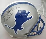 Barry Sanders Autographed/Hand Signed Detroit Lions Proline helmet with ''HOF 04''