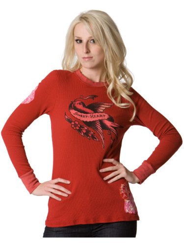 Fresh Karma Tee – Sweet Heart Thermal in Red (Small)