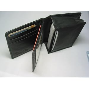 Buy 341A Black Man's Mens Genuine Leather Wallet ID Credit Card Holder Case Purse
