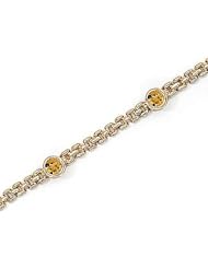 14kt Yellow Gold Round Citrine Bracelet