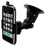 FoneM8 - iPhone 4 4G PREMIUM Dedicated Windscreen Mount Car Holder Kit INCLUDES Car Charger - Lifetime Warranty