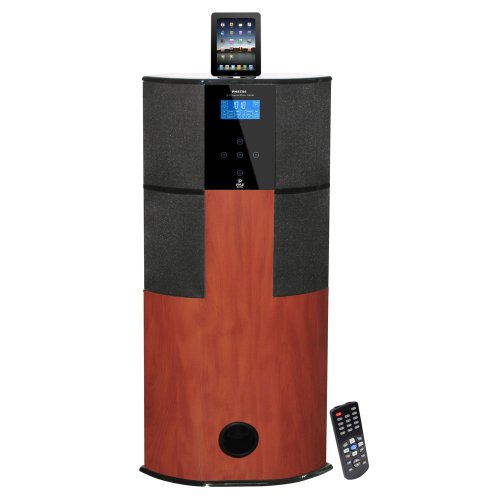 Pyle Home PHST94IPCW 600 Watt Digital 2.1 Channel Home Theater Tower with Docking Station for iPod/iPhone/iPad (Cherry Wood)