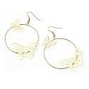 Butterfly Hoop Costume Jewellery Fashion Earrings
