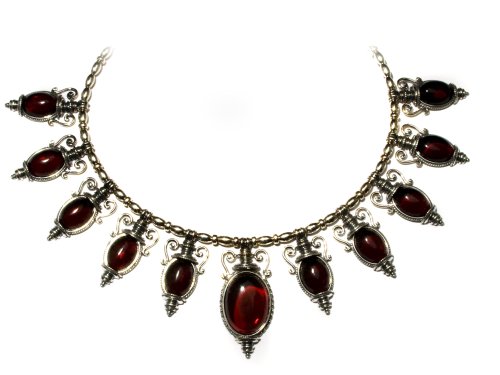 Sterling Silver Cherry Amber Catherine the Great Necklace