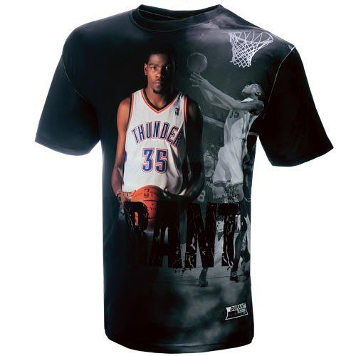 NBA Boys' Oklahoma City Thunder Kevin Durant Sublimated High Definition Photo Tee Shirt (Multi, Medium)