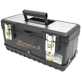 HOMAK BK00115000 15-Inch Black Painted Steel Tool Box by Homak Manufacturing