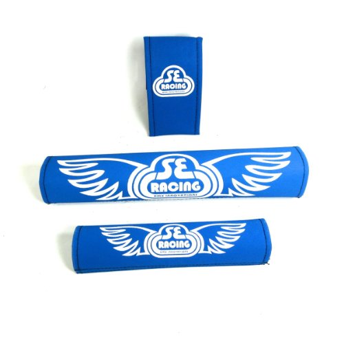 Cheap SE Racing Bikes Retro BMX Padset Blue White 3 Piece Set
