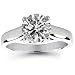 Platinum 1.50 Carat Round Cut Trellis Setting Solitaire Diamond Engagement Ring - (G-H;SI1-2)