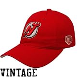 NHL Old Time Hockey New Jersey Devils Red Netminder Adjustable Hat